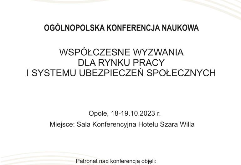 Przeniesienie do informacji o tytule: Współczesne wyzwania dla rynku pracy i systemu ubezpieczeń społecznych