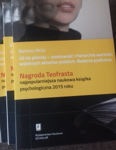 20 lat później – osobowość i hierarchia wartości wybitnych aktorów polskich