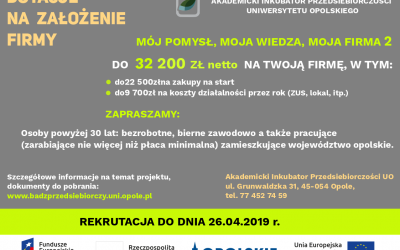 Mój pomysł, moja wiedza, moja firma 2 – rekrutacja do projektu