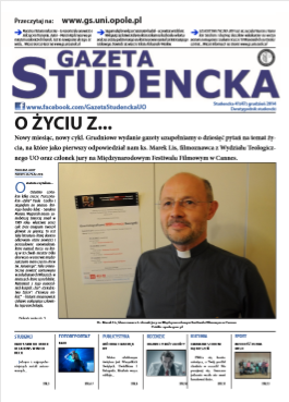 Grudzień 2014 Link do pobrania: ../wp-content/uploads/2020/05/GAZETA-STUDENCKA-grudzien-poprawione.pdf