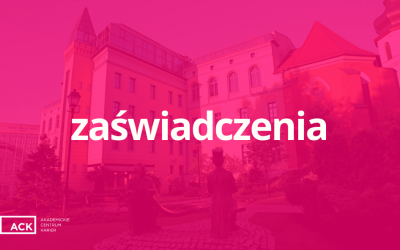 Zaświadczenia o udziale w szkoleniach online – komunikat