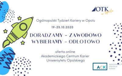 Ogólnopolski Tydzień Kariery w POZNAN pod hasłem: Doradzamy – Zawodowo, Wybieramy – Odlotowo |19.10.2020 – 25.10.2020