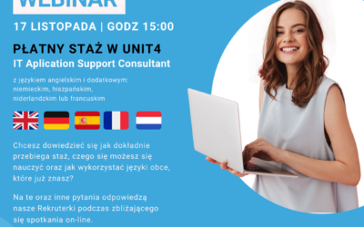 Unit4 – bezpłatny webinar dotyczący płatnego programu stażowego