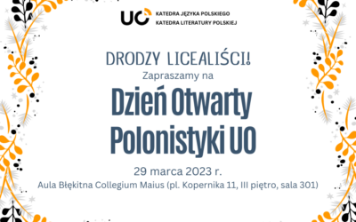 Dzień Otwarty Polonistyki UB 2023