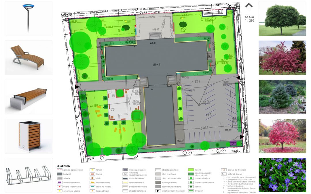 Projekt zagospodarowania terenu wokół budynku Wydziału Ekonomicznego UB